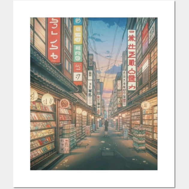 Japanese Market - Anime Drawing Wall Art by AnimeVision